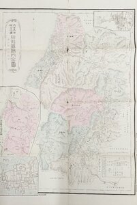 古地図『大日本管轄分地図 山形県管内全図』小島大盛堂 明治28年 検)山形市 米沢市 羽後 羽前