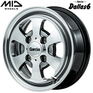 MID Garcia Dallas6 1本価格 ポリッシュ/ライングレー 4.0J-12インチ 4H100 インセット+42