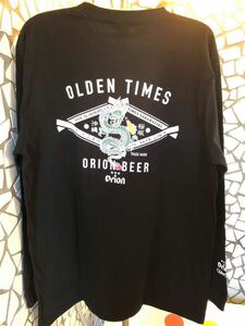 オリオンビール×OLDEN TIMES龍ロングTシャツ　黒