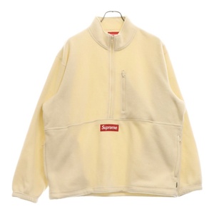 シュプリーム 21AW Polartec Half Zip Pullover ポーラテック フリース ハーフジップ アノラック プルオーバージャケット アイボリー