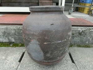 6AすS 引き取り限定！ 愛知県 大壺 壷 甕 つぼ カメ かめ 備前？ 常滑？ 詳細不明 高さ約46cm