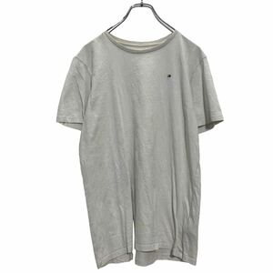 TOMMY HILFIGER 半袖 ロゴTシャツ 160 キッズ ホワイト トミーヒルフィガー クルーネック 古着卸 アメリカ仕入 a608-5532