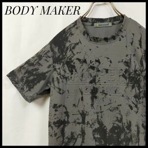 ボディメーカー　半袖Ｔシャツ　発泡プリント　デカロゴ　タイダイ柄　総柄　ロゴＴ　BODY MAKER　人気ブランド　一点もの