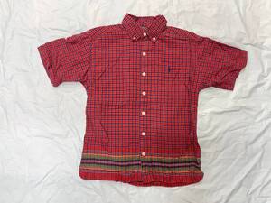 古着 3220 子供 キッズ Sサイズ 半袖 シャツ polo ポロ ラルフローレン USA コットン ビンテージ オリジナル vintage old オールド