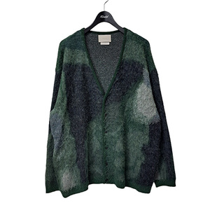 ヨーク YOKE ROTHKO JACQUARD CARDIGAN　ジャガードカーディガン YK21AW0284S-AR グリーン×グレー×ブラック 8047000101353