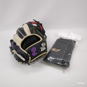 【中古品】SSK PROEDGE ORDER 軟式 野球 内野用 右投 グローブ アイボリー×レッド×ブラック 名前刺繍有 長さ約28.0cm USED ◆3104/磐田店