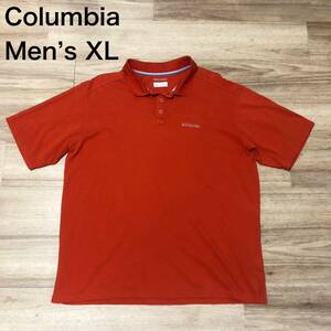 【送料無料】Columbia 半袖ポロシャツ オレンジ　メンズXLサイズ　コロンビアアウトドア登山