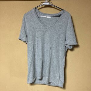 DOLCE&GABBANA Vネック Tシャツ サイズL グレー ドルチェ&ガッバーナ