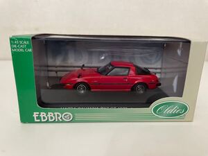 14 EBBRO エブロ MAZDA SAVANNA RX7 GT 1978 One of 3000pcs RED 1/43 マツダ　ミニカー　レッド