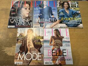 a0622-16.洋書 洋雑誌 ELLE エル 2021年 2022年 5冊 まとめ ファッション fashion magazine ブランド brand accessory ladies