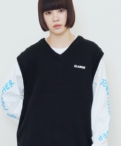 「XLARGE」 Vネックニット X-LARGE ブラック メンズ