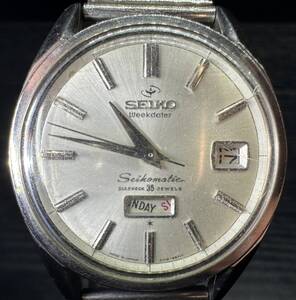 腕時計 SEIKO Weekdater Seikomatie DIASHOCK 35J 6218-8971T 5104944 セイコーマチック ウィークデータ 71.31g メンズ 稼働品 10D202WA