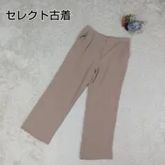 【とろみ素材】ウエスト総ゴムワイドパンツ　薄手　透け感あり　K1197