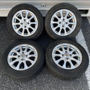 Weds ジョーカー 5.5J-14+38 100/4H 175/65R14 14インチアルミホイールスタッドレスタイヤ4本 ヴィッツ/パッソ/アクア/ノート/シエンタ 他