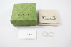 ◎ 中古品 GUCCI グッチ 796323 J8400 8106 インターロッキングG フープピアス Ag925 シルバー 保存袋・箱付き アクセサリー イヤリング