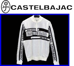 秋冬★48(L)★\53900〓CASTELBAJACカステルバジャック〓異素材使いWニットハーフZIPセーター01