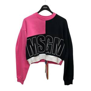 MSGM(エムエスジーエム) ショート丈ロゴスウェット 8068000108326