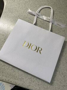 Christian Dior クリスチャン・ディオール Dior ホワイト 白 紙袋 ×リボン 23×27.1×11.7 ショップ袋 ショッパー ショッピングバッグ