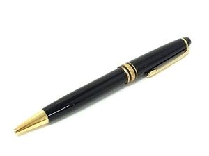 1円■美品■ MONT BLANC モンブラン マイスターシュテュック ツイスト式 ボールペン 筆記用具 文房具 ステーショナリー ブラック系 FB9174