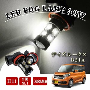 デイズルークス H16 LED フォグランプ 60W LEDバルブ バルブ 後付け LEDフォグランプバルブ カスタム パーツ フォグライ