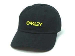 OAKLEY オークリー ウォッシュド コットン キャップ ブラック フリーサイズ 男女兼用 帽子 【新品未使用品】 ◆アウトレット◆