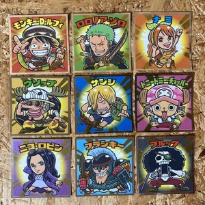 ワンピースマン 20周年 No.1-No.9 9枚セット ONE PIECE ワンピース 20th アニバーサリー シール ビックリマン チョコ ロッテ