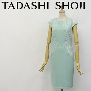 ●TADASHI SHOJI タダシ ショージ レース刺繍 ストレッチ ドレス ワンピース ミントグリーン XXS