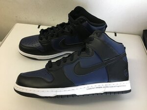 ◆NIKE×Fragment Design 新品タグ付き ナイキ×フラグメントデザイン DUNK HI/F ダンクハイ DJ0383-400 28cm スニーカー 黒×紺 サイズ10