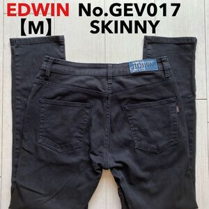 即決 サイズ表記M エドウィン EDWIN ブラック 柔らか ストレッチジーンズ スキニー SKINNY 黒 No.GEV017