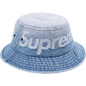 【M/L】　Supreme 22SS Fade Jacquard Denim Crusher Blue シュプリーム デニム クラッシャー ハット 帽子 青