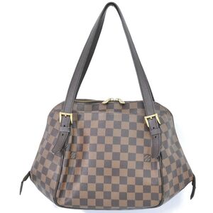 本物 ルイヴィトン LOUIS VUITTON LV べレム MM ダミエ エベヌ ハンドバッグ ブラウン N51174