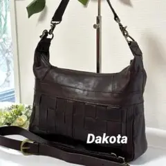 【美品】Dakota 牛革 パッチワーク ハンド ショルダーバッグ 2WAY