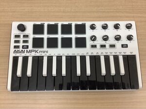 ◯営KU037-A11T60【埼玉発】AKAI アカイ MPK mini MK2 MIDI関連機器 MIDIコントローラー　 MIDIキーボード　通電のみ確認済み 本体のみ