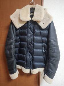 極美品 モンクレール MONCLER TANCREDE GIBBOTTO Size3 フード付 ムートン切替 ダウン