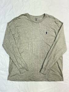 古着 A315 XLサイズ 長袖 ロング Tシャツ 灰色 グレー polo ralph lauren ポロ ラルフ ローレン