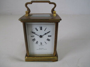 ◆TA8752◆真鍮製置時計/フランス製/Eastbourne & Exeter/BRUFORDS/William Bruford & Son/動作品/ジャンク