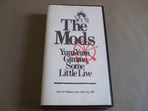 THE MODS / VHSビデオ [ Yum-Yum Gimme Some Little Live」1987年インクスティック芝浦ファクトリーLIVE / 森山達也