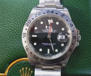 ROLEX　ロレックス　16570　エクスプローラーII　Y番　ブラック文字盤【2003年】　保証書有　OH済