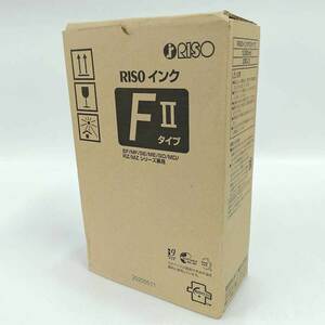 【中古・未使用品】[難あり] リソー RISO 純正インク FIIタイプ S-8120 1000ml 2本入り トナー 緑 グリーン 製造年月日2020年5月11日