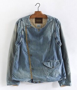 ANACHRONORM アナクロノーム Quilted Denim Riders Jacket 2way デニム ライダース ジャケット 02