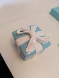 Tiffany&Co. ミニブルーボックス　箱付き陶器小物入れ ビンテージレア