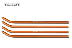  T-REX450 / HK-450などに　TAROT アルミ製 スキッド パイプ 2セット カラー:オレンジ
