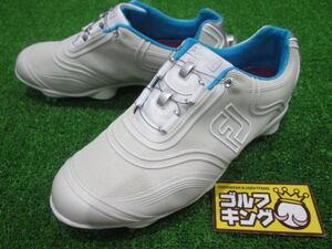 GK鈴鹿☆中古561 【美品】【24.0】フットジョイ★アスパイア BOA★98904J★ホワイト系★レディース★ダイヤル式★ゴルフシューズ★FJ★