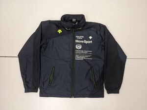 16．デサント ムーブスポーツ COSMICTHERMO リップストップ生地 ロゴ プリント ナイロン ジャケット ジャンパー MoveSport メンズM y706