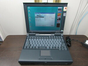 【YNT0451】★FUJITSU FMV-5233NU/Y MMX Pentium 233MHz/64MB/3.2G/CD/FDD/12.1inch/800x600/Windows98 セットアップ済★中古