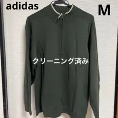 【値下げ】adidasアディダス　ニット　セーター　ウール　ゴルフ　カーキ　M