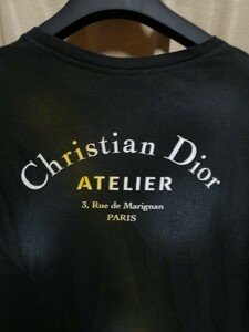 ブラックグラデーションスプレー加工ディオールロゴ最高傑作一瞬でディオールと分かるクリスチャンディオールアトリエ半袖Tシャツ