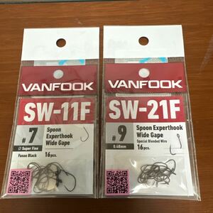 ヴァンフック トラウト用バーブレスフック SW-11F SW-21F #7 #9 VANFOOK スプーンエキスパートフックワイドゲイプ