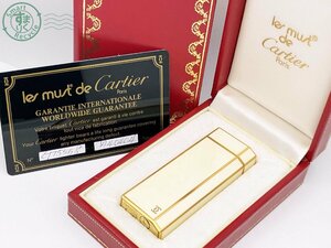 2409600534　★ 1円～ Cartier カルティエ マストライン ライター ペンダゴン 五角形 アイボリー×ゴールドカラー 着火未確認 喫煙グッズ