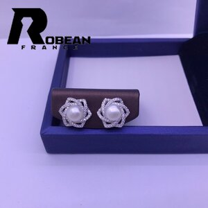 夢色 EU製 定価6万円★ROBEAN・淡水真珠・ピアス★天然パール パワーストーン s925 アコヤ真珠 本真珠 綺麗 オシャレ 6-7mm E880625